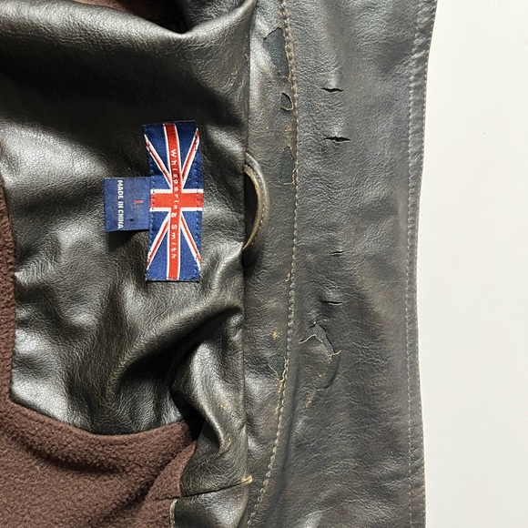 Whispering Smith Men’s Large Brown Button Up Jacket, Pockets Side Pockets, - Picture 8 of 14